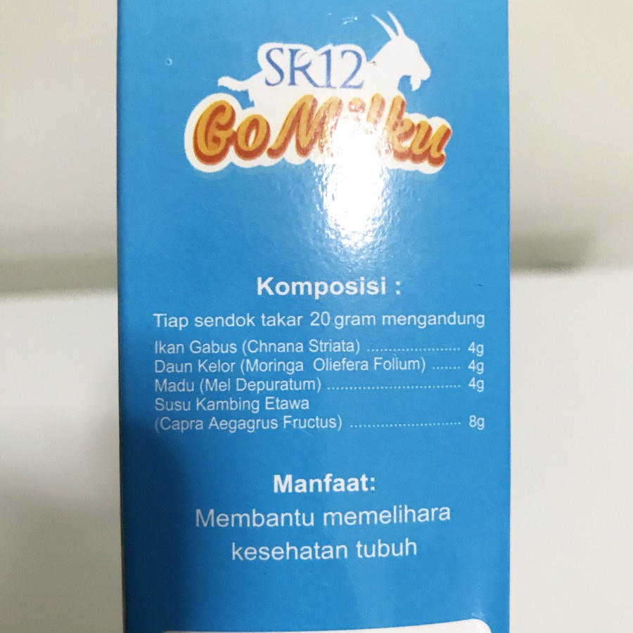 Susu Kambing SR12 Gomilk Gomilku Go Milku  200 600 Gram Kambing Etawa Official Original SR 12 Bubuk