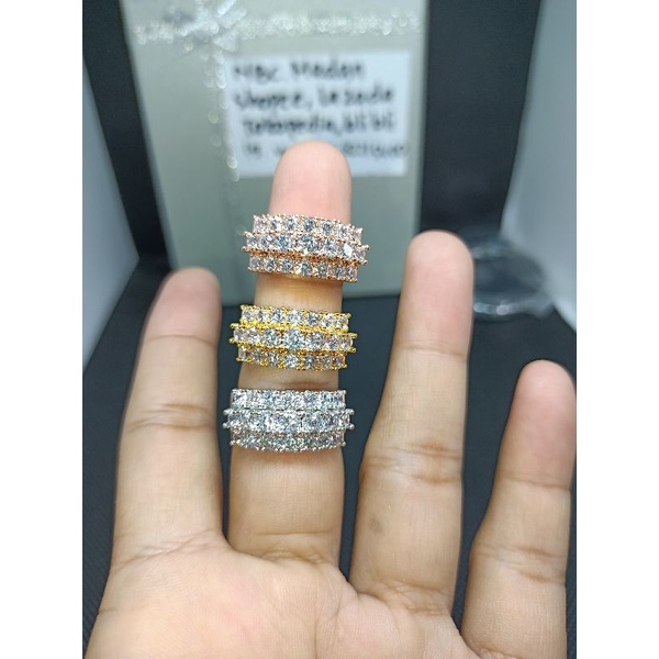 Gelang,cincin replika berlian matadiamond/premium zircon,tdk berkarat,TDKgampang luntur lapismas 18k