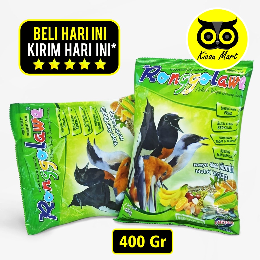 PAKAN MAKANAN HARIAN BURUNG MURAI KACER ANIS PUR VOER HIJAU RUMPUT LAUT RONGGOLAWE EBOD JAYA PKNRLEJ