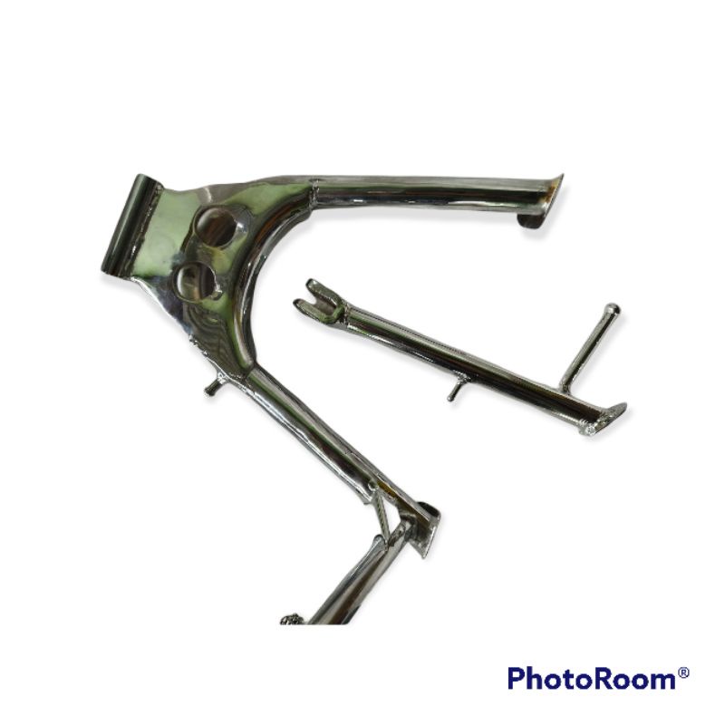 cagak yamaha scorpio sambungan chrome medan | standar tengah yamaha scorpio | standar samping yamaha