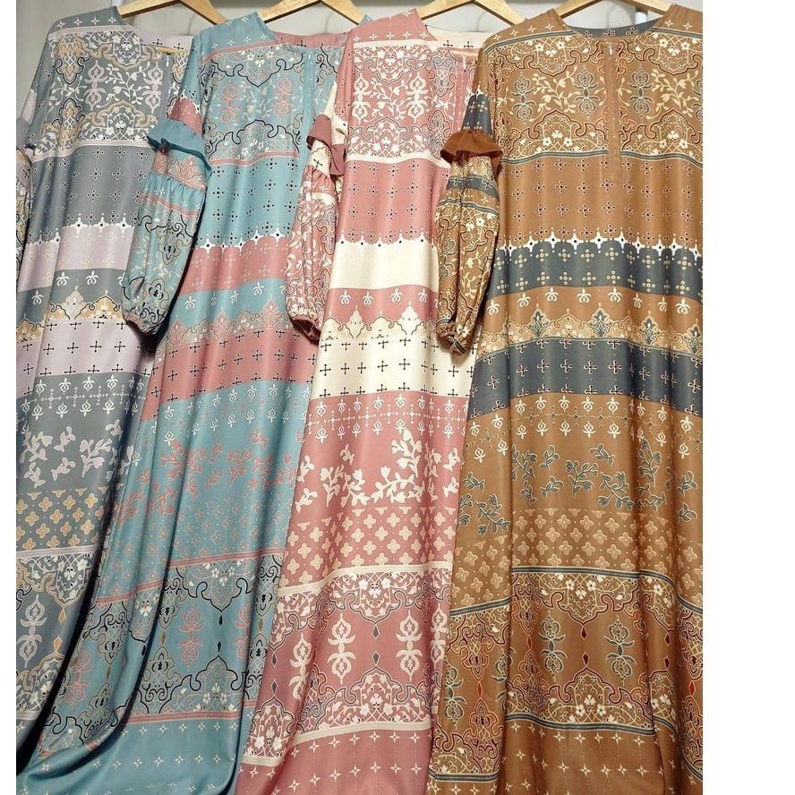LANGSUNG ATC.. Maxmara Dior Silk Dress Lux Gamis Wanita Pesta Fashion Muslim  Motif Kain Jumbo Supli