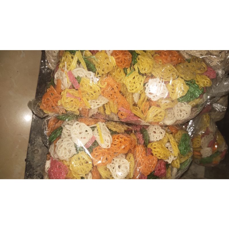 

kerupuk bunga warna murah