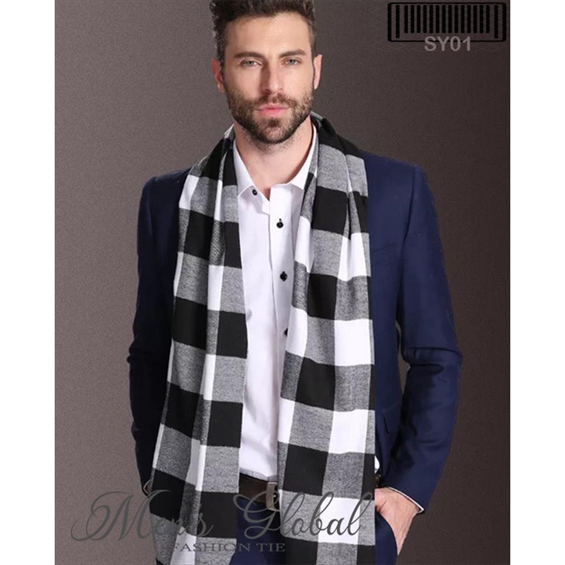 SYAL / SCARF FASHION ELEGANT PRIA HANGAT HALUS WOOL SPINING TASSEL-SY01