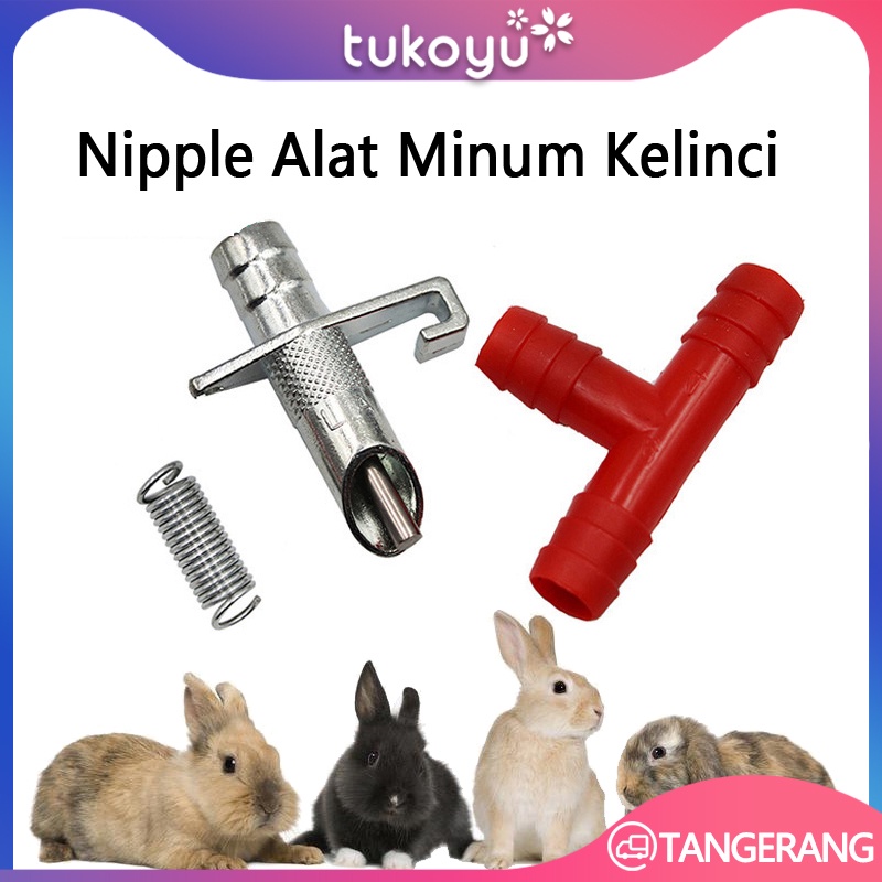 10pcs Nipel Minum KelinciAlat Minum Nipple Drinkers Kelinci