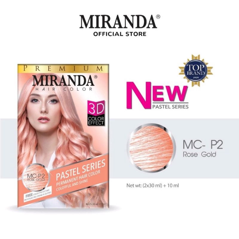 Miranda Hair Colour Pastel Series | Semir Rambut Miranda Warna Pastel 30ml