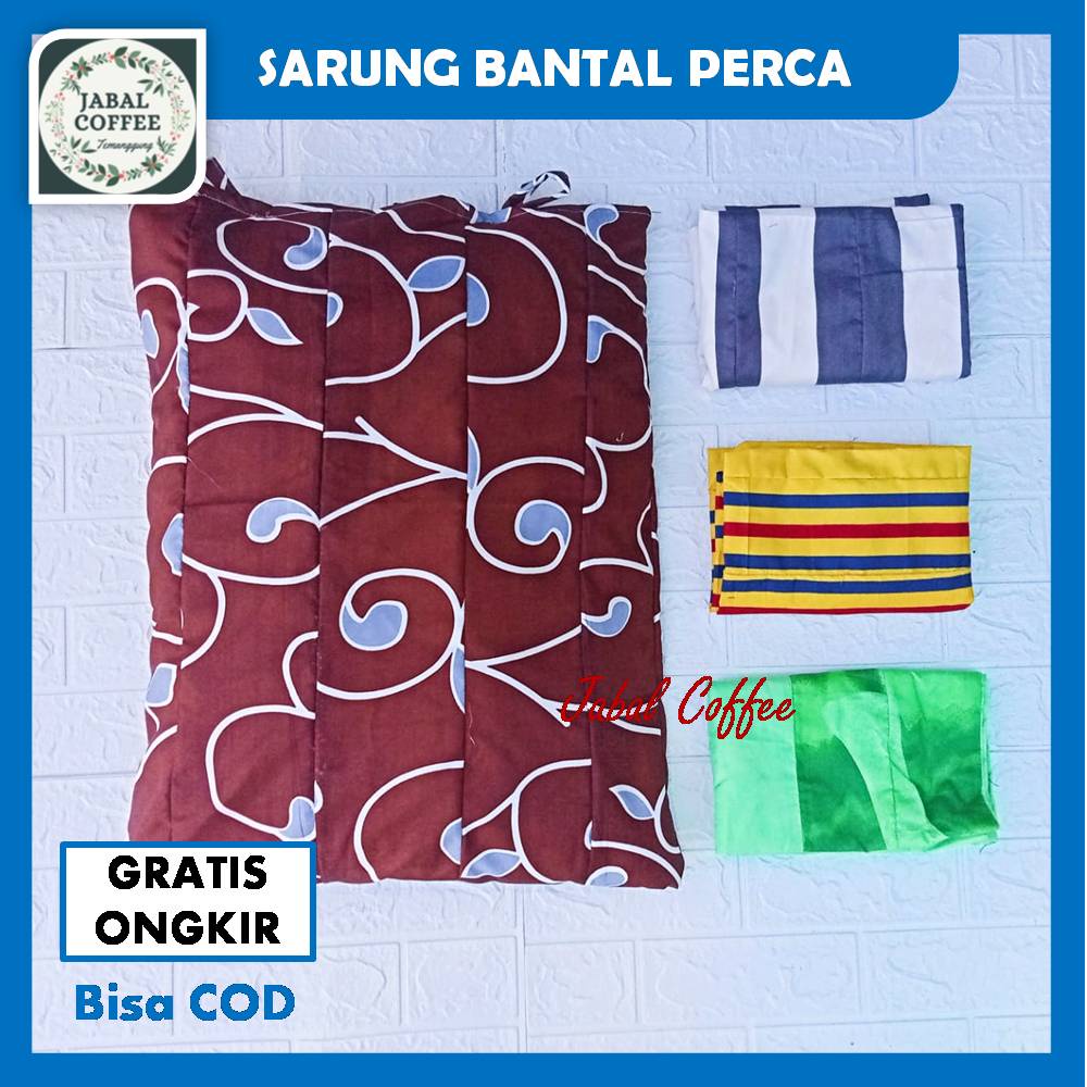 Sarung Bantal Perca / Sarung Bantal Tidur / Urung Bantal Guling Kapuk Ukuran 62 cm x 52 cm J160