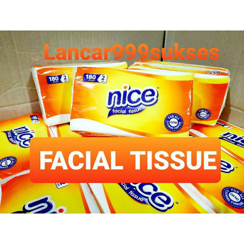 Tissue nice 180 sheets 1 kardus tissue nice 180 sheets 1 karton / dus tissue nice 180 sheets / 1 box