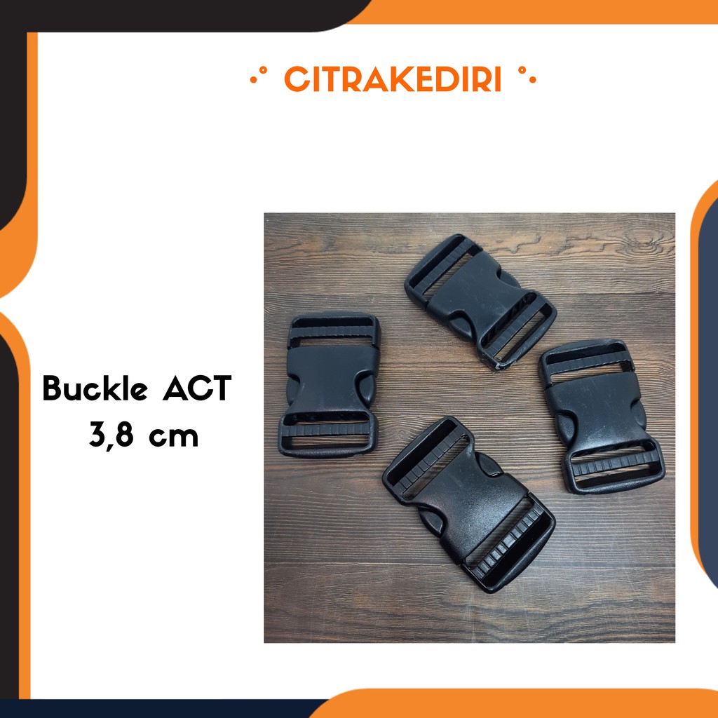 Buckle/ SlopTas Acetal 3,8 cm bagus kunci sodok tali webbing aksesoris tas