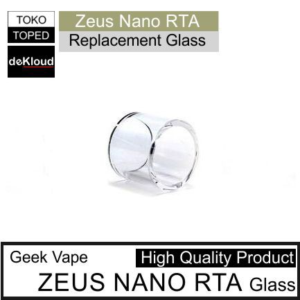 koleksi tabung bahan kaca ZEUS NANO RTAx 22mm warna glass bening