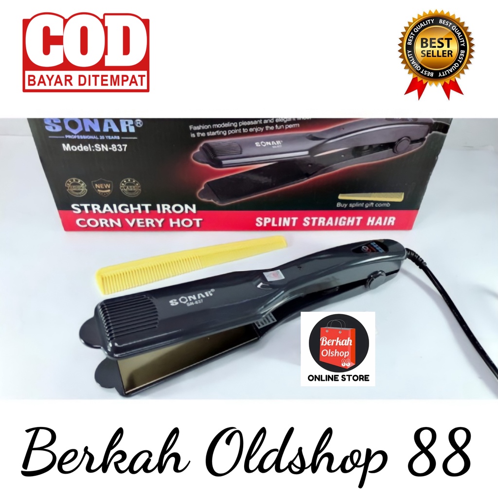 BERKAH OLDSHOP 88 - CATOK RAMBUT SONAR SN-837 / CATOK 2IN1 PELURUS RAMBUT