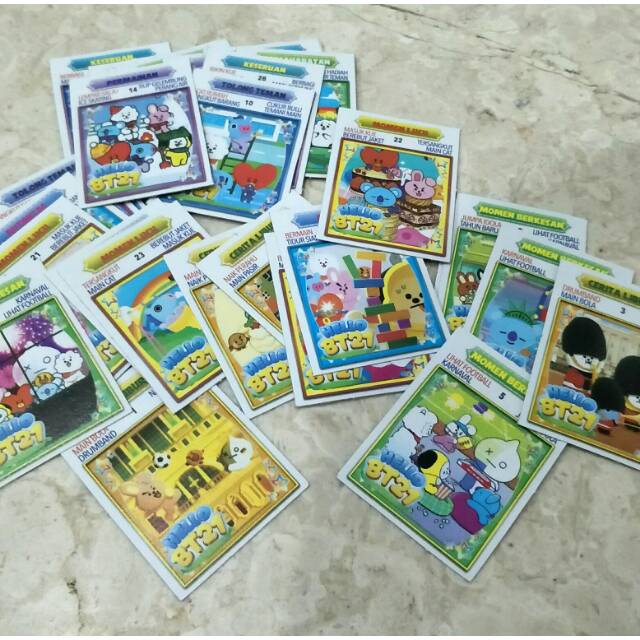 Kartu Kwartet Mini BeTe  21 1set 32 kartu Lucu Murah Mainan Jadul Versi Modern