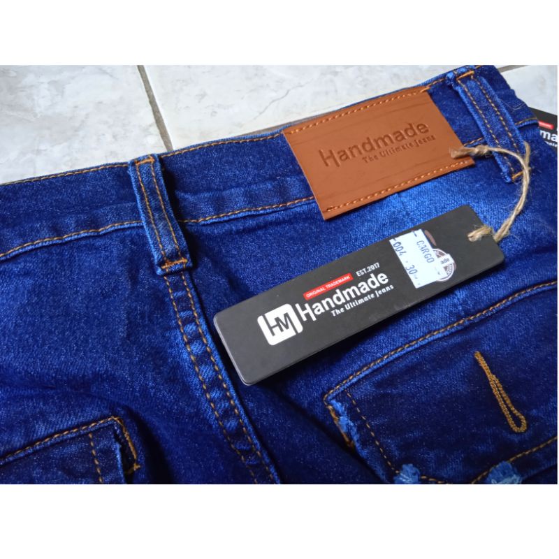 CELANA JEANS PRIA SLIMFIT CARGO PANJANG TERBARU ORIGINAL  HANDMADE