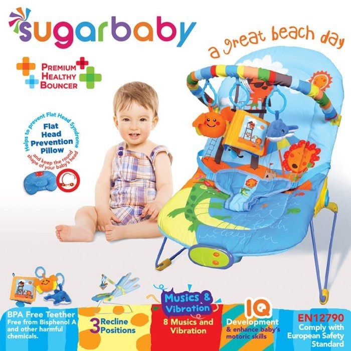 Sugar Baby Premium Healthy Bouncer Bayi 3 Recline