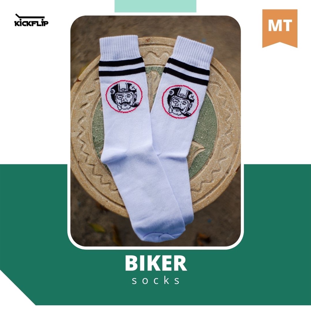 12 PASANG MIX Kaos Kaki Old School MT Motif Kickflipsocks (biker, anti club-club, magical mosh purpl