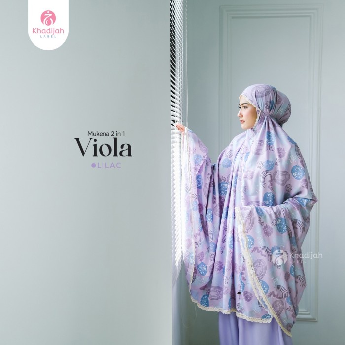 Mukena Jumbo Viola 2 in 1 Tali Ikat Tanpa Karet