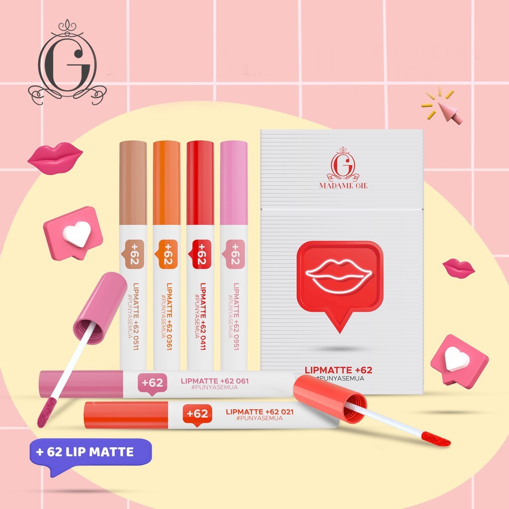 ⭐️ Beauty Expert ⭐️ Madame Gie Lip Matte +62 - Make Up Lipstick | Lip Cream