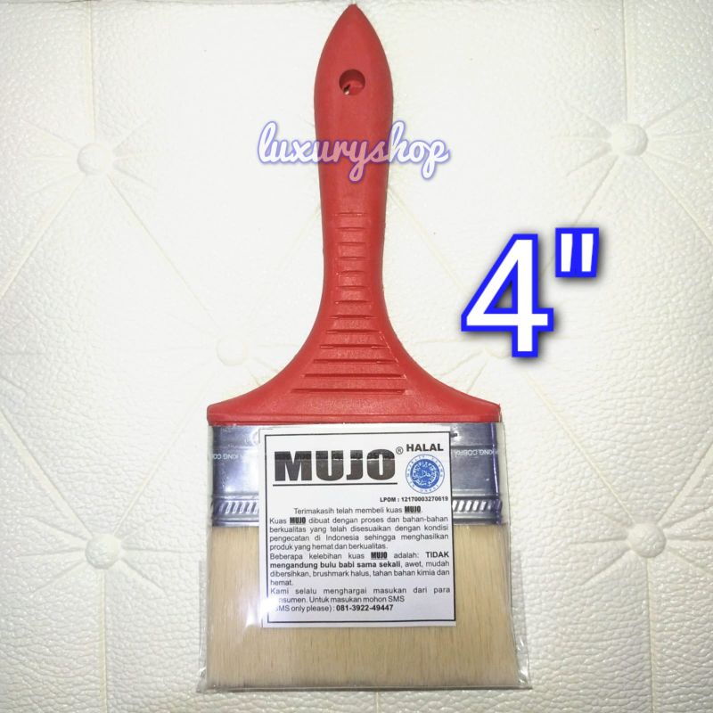 MUJO 4&quot; kuas cat tembok sintetis 4inch