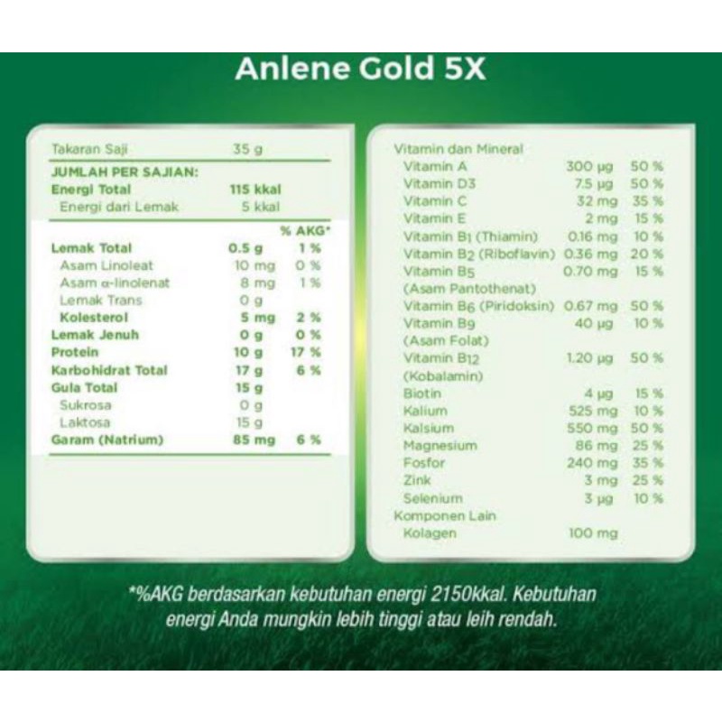 

Anlene gold 5x plus