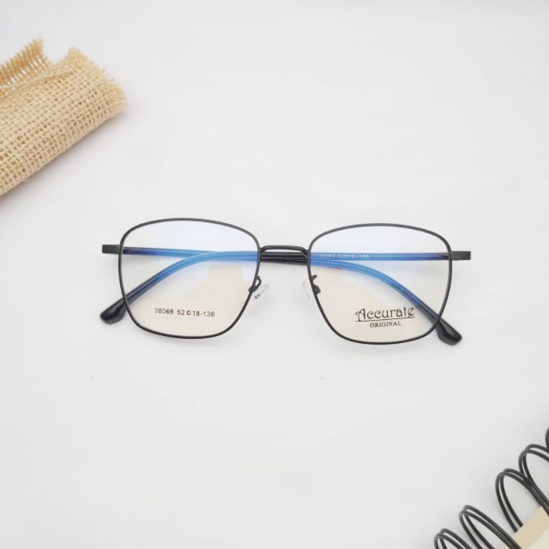 kacamata photocromic kacamata Minus wanita pria kacamata 38069 kacamata kotak besi