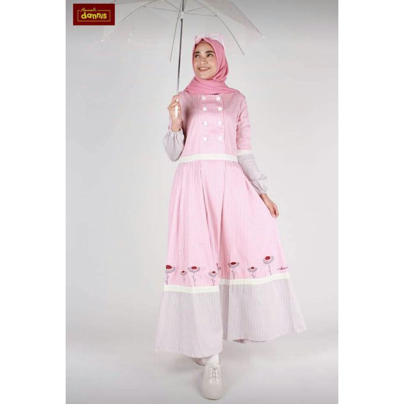 NEW ARRIVAL GAMIS DANNIS ABAYA TERBARU DRESS GAMIS LEBARAN 2021