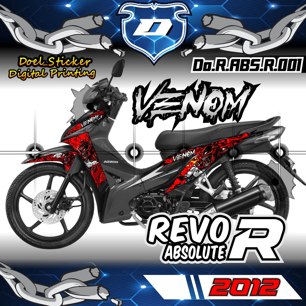 Striping Stiker Lis Variasi Revo FIT 2012 / REVO absolute R VENOM DOEL 001