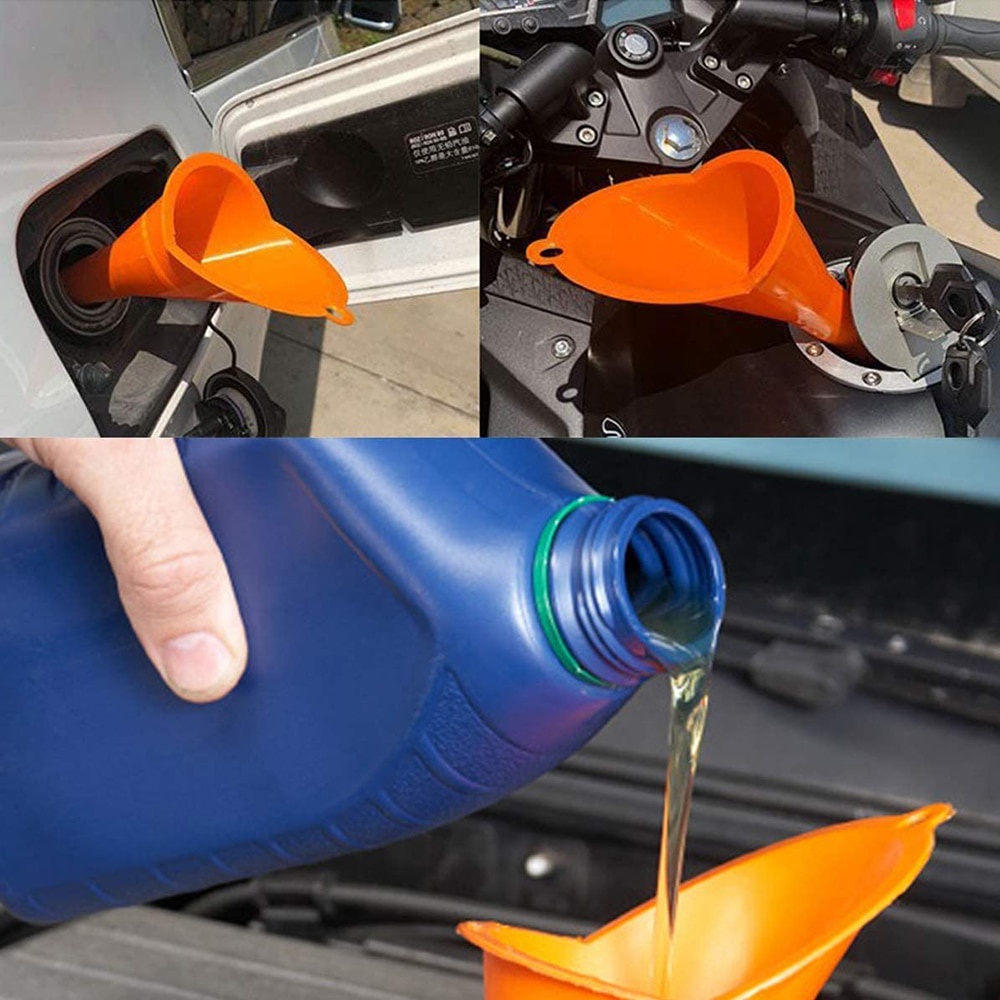 Multipurpose Long Stem Plastic Hands-Free Refueling Funnel for Car Motorcycle Diesel Filling Tool