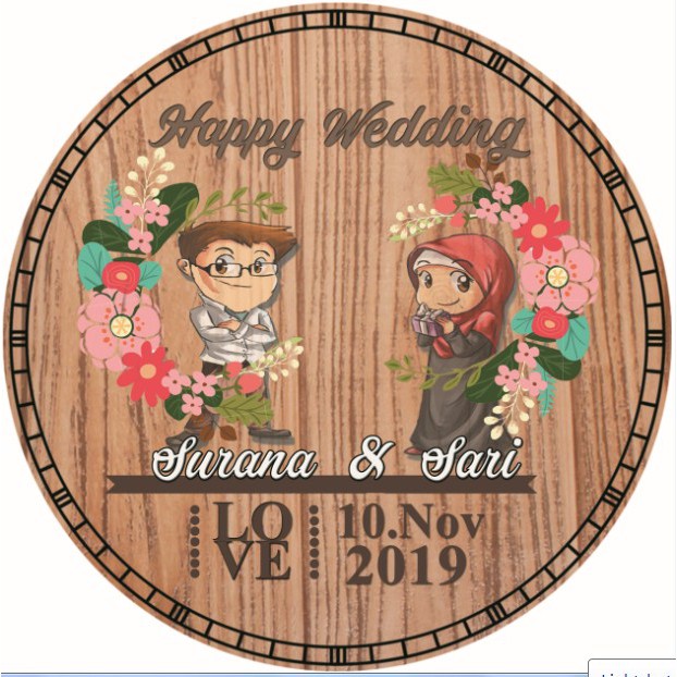 

kado pernikahan custom - wedding gift