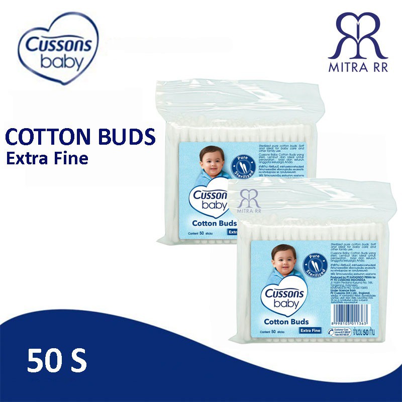 Cussons Baby Cotton Buds 50 100 Sticks / Cussons Cotton Bud / Extra Fine &amp; Regular – Korek Kuping Cu