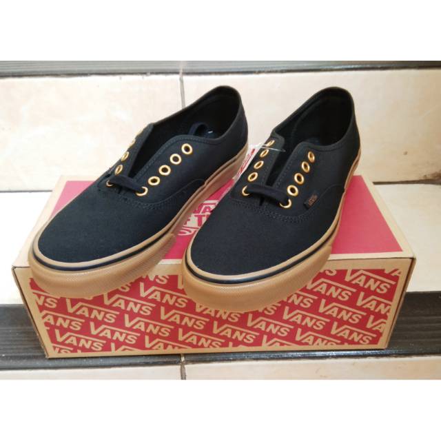 Jual Vans Authentic Black/Rubber Original Resmi PT. Navya Retail