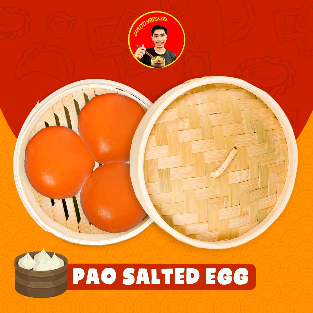 

Frozen Dimsum Bakpao Daddymsum Pao Salted Egg/Tausa/Chasiu/Coklat/Durian/Mantau