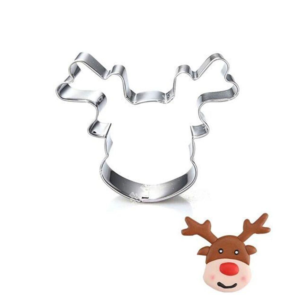 [Elegan] Cookie Cutter DIY Bakeware Alat Dapur Christmas Reindeer