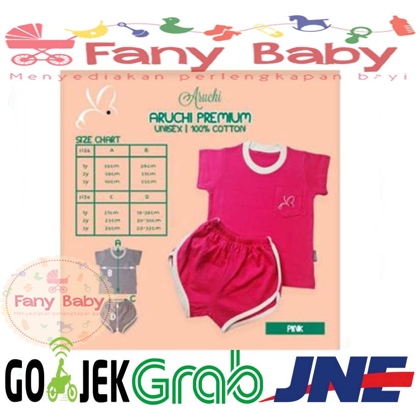 Aruchi Setelan T-Shirt Premium Size 2 Years