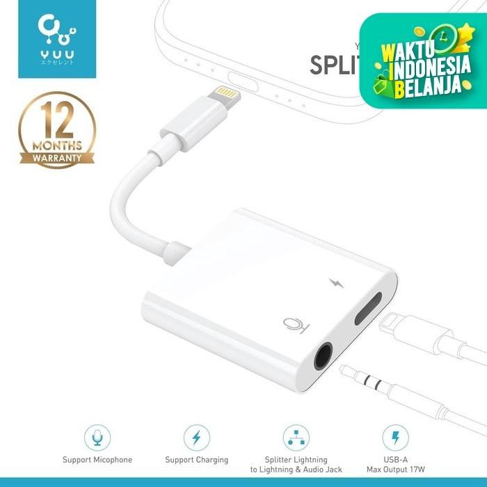 YUU SPLITTER LIGHTNING & AUDIO JACK, AUDIO & MIC - YTG481IJ