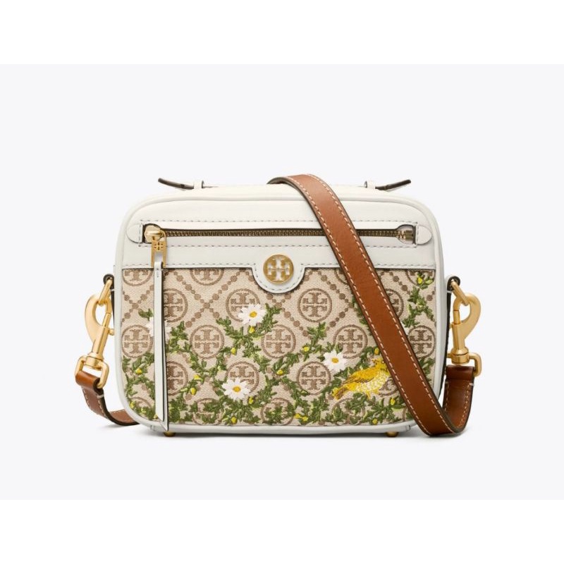 Tory Burch T Monogram Jacquard Camera Bag Gardenia