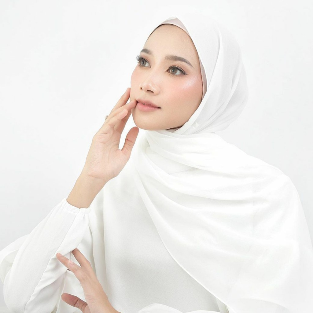 Hijab Pashmina Diamond 180x75 / Pashmina Diamond / Hijab / Pasmina-BROKEN WHITE