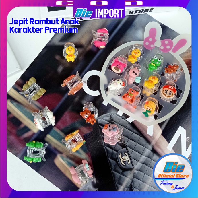 Jepit Jedai Anak Transparan Karakter 2 Sisi Premium Impor Best Seller