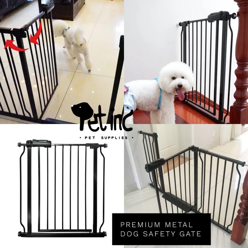 premium metal dog safety gate (tinggi 78cm anti loncat)