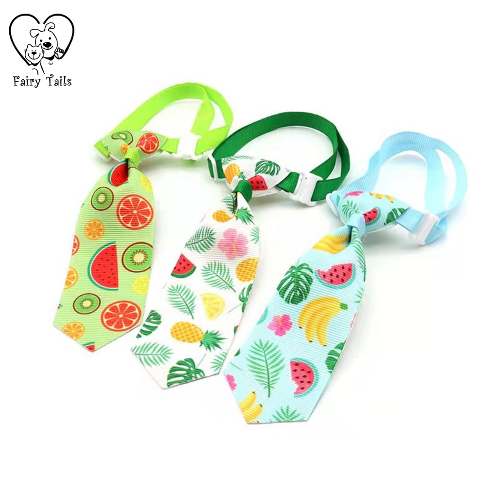 Dasi Anabul Anjing Kucing Fashionable Kostum Cosplay Tropical Fruits Motif Buah Lucu | Fashion Costume Pet Tie