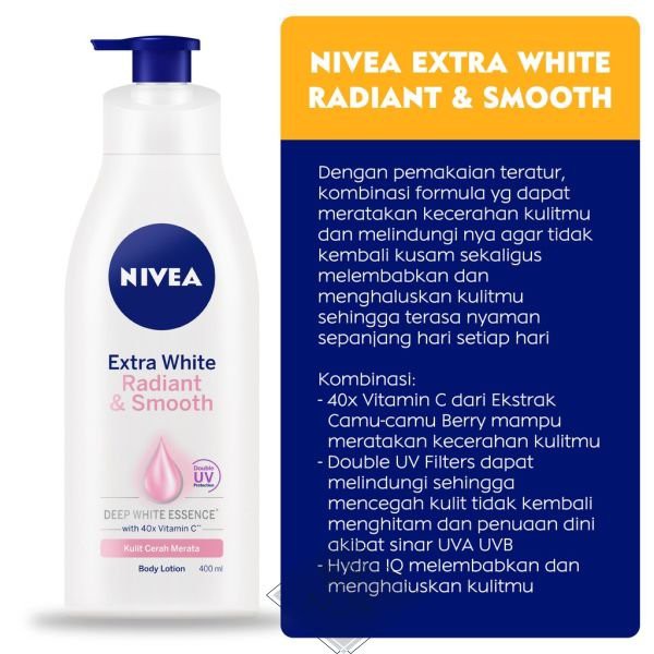 NIVEA Body Lotion Extra White Radiant &amp; Smooth 400ml