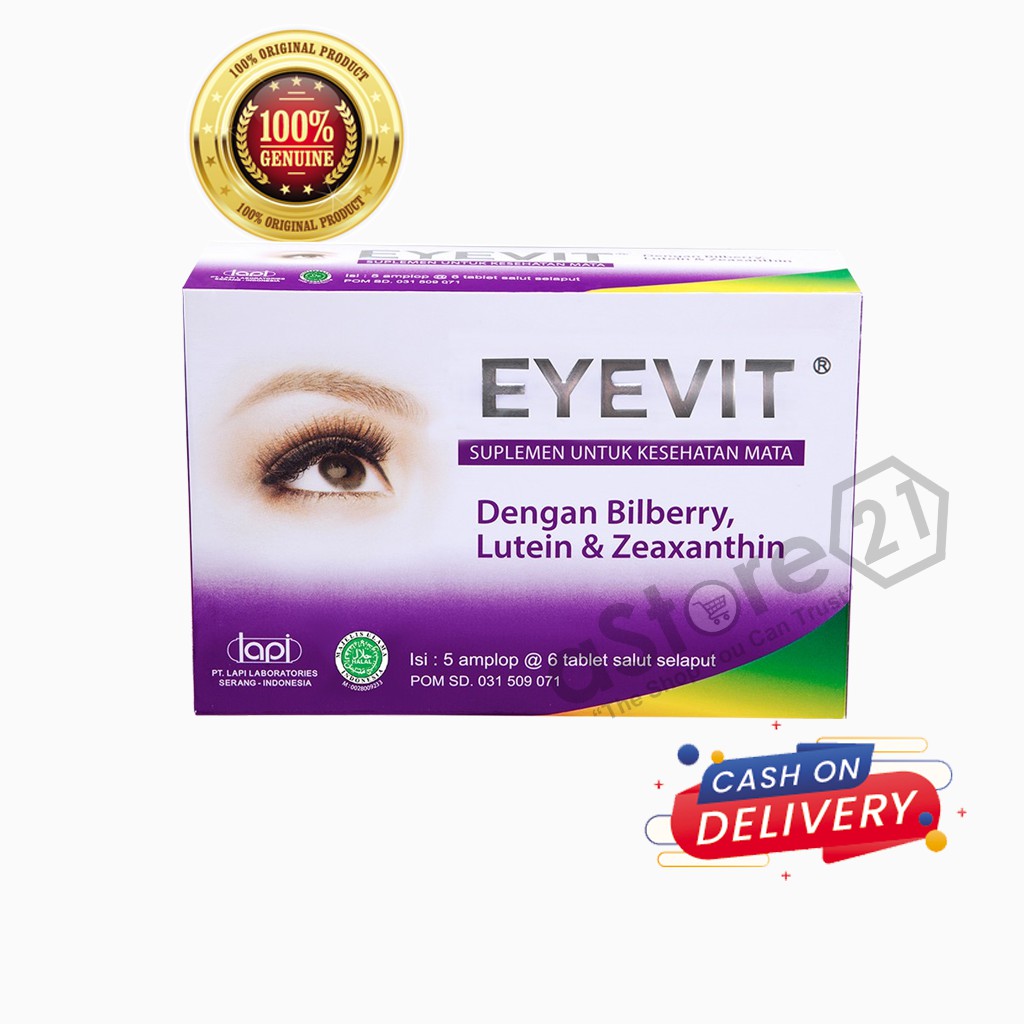 EYEVIT 30 tablet (1 box) - vitamin mata minus terbaik terlaris