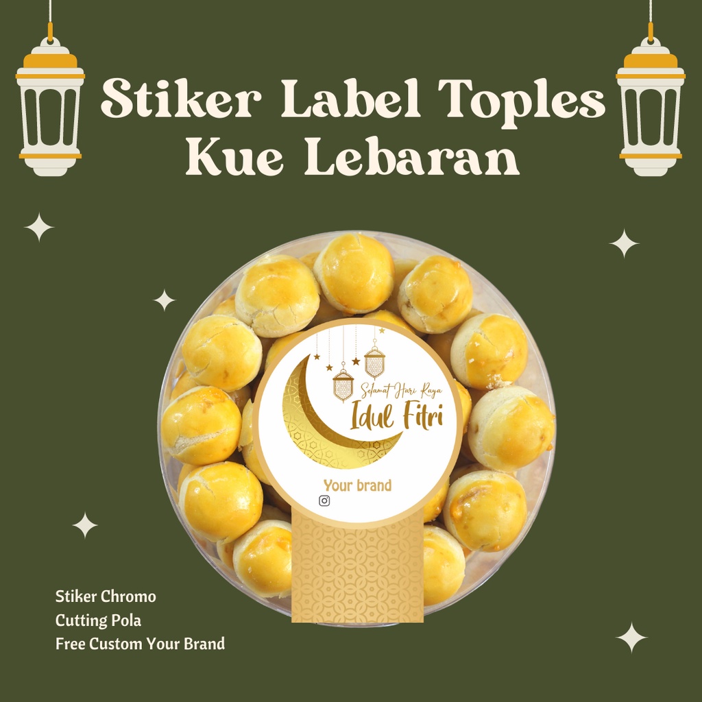 

[Pita] Stiker Hampers Pita Lebaran 2025 Stiker Seal Toples IdulFitri 1446 H Label Segel Kemasan Kue Kering lebaran