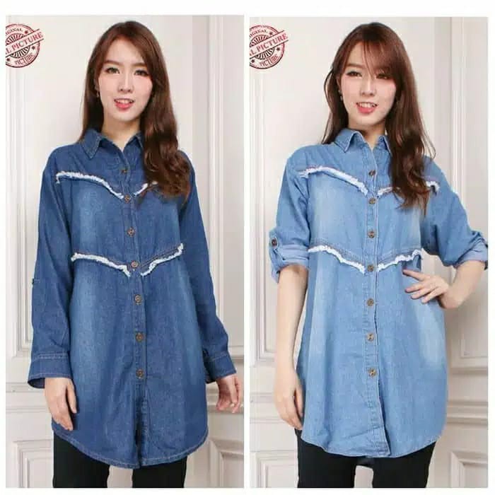 Long KMJ rumbai AS-21 bahan jeans LD 104CM P 81CM