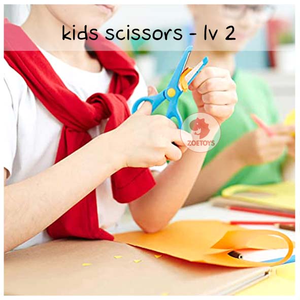 Zoetoys Kids Scissors Lv 1 2 | Kidipulse Kidicut Security Safety Training Scissors Gunting Plastik Besi ujung tumpul Belajar Menggunting Anak 2 tahun