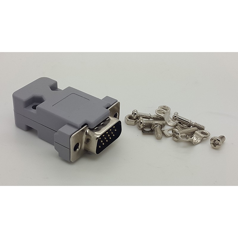 Cover vga + vga male 15 pin DB15 ( 1 set )