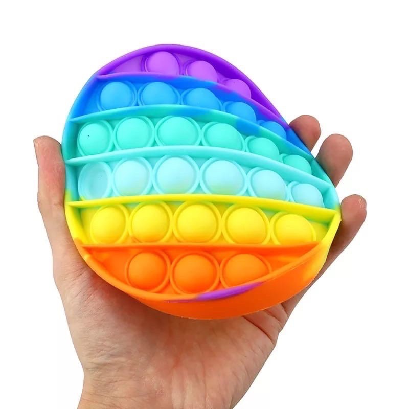 New Rainbow Pop It Round Fidget Kids Toy Push Bubble Stress Relief-7