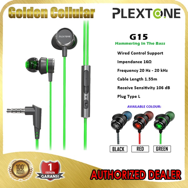 Plextone G15 In-ear Gaming Earphone Headset Original