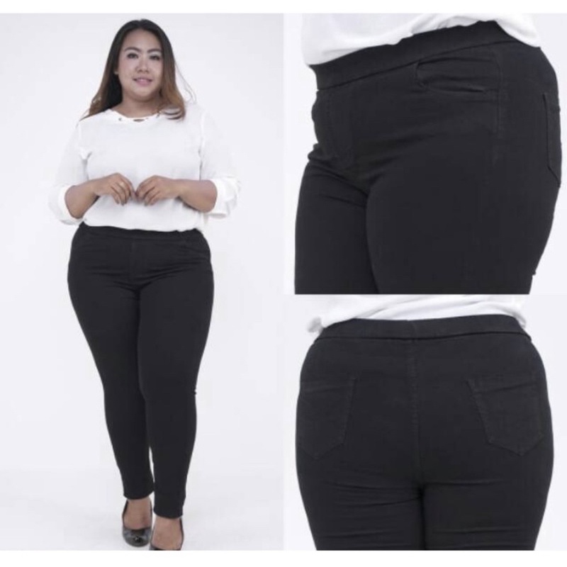 Celana Jeans Pinggang Karet /Legging Jeans Pinggang karet / Jeans Karet Tebal