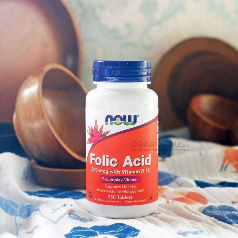 Now Foods Folic Acid 800 mcg 250 Tablets