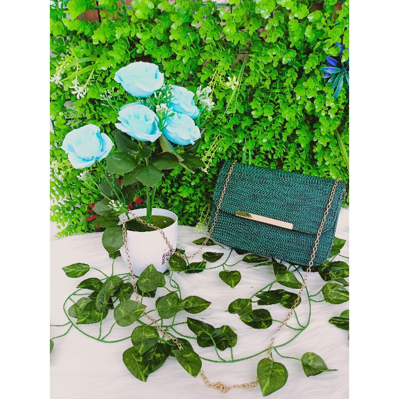 Tas wanita selempang mini / Sling bag mini hijau botol MURAH