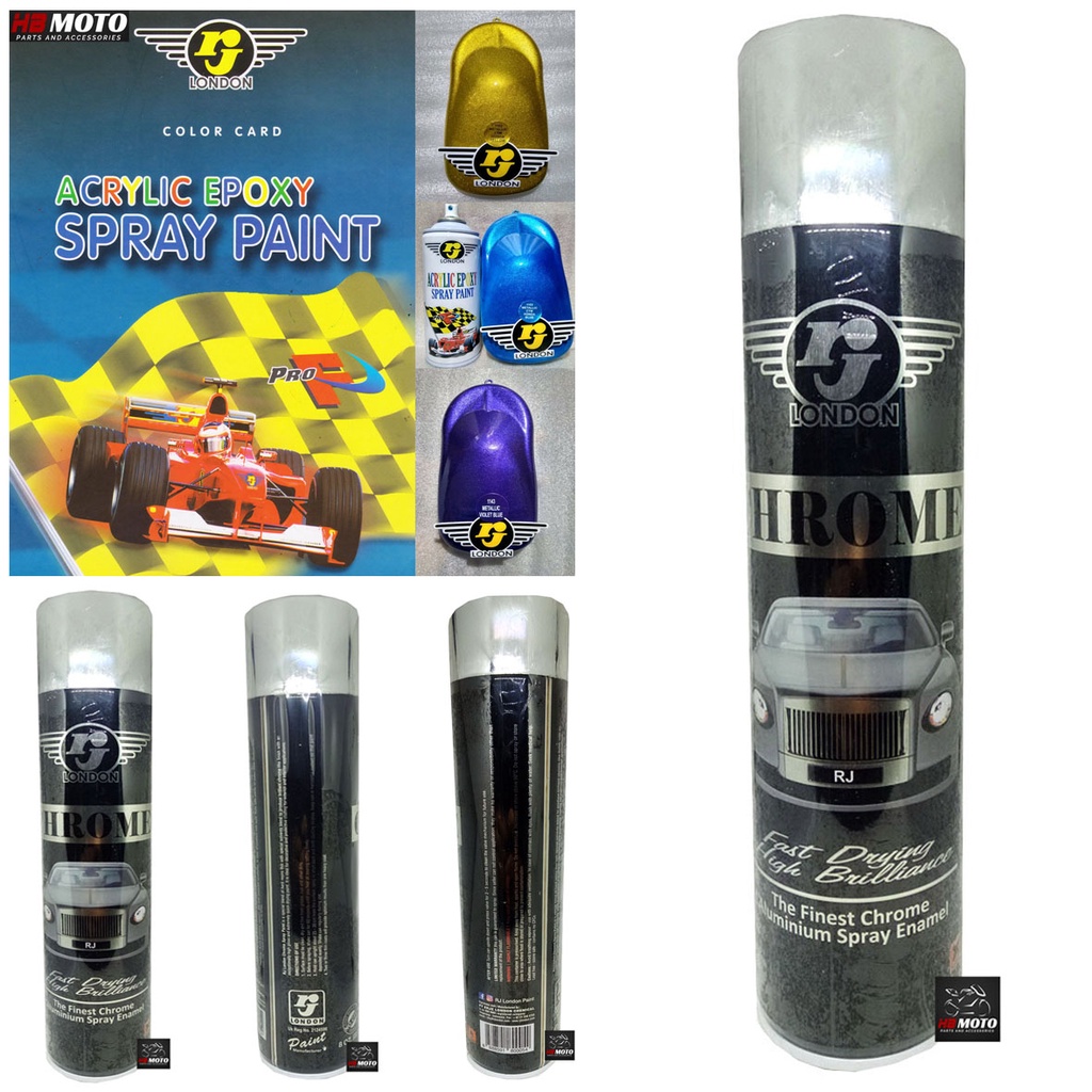 CHROME/Cat Semprot RJ LONDON CHROME ISI 227 GRAM/Cat Semprot Motor/Cat Pylox RJ LONDON